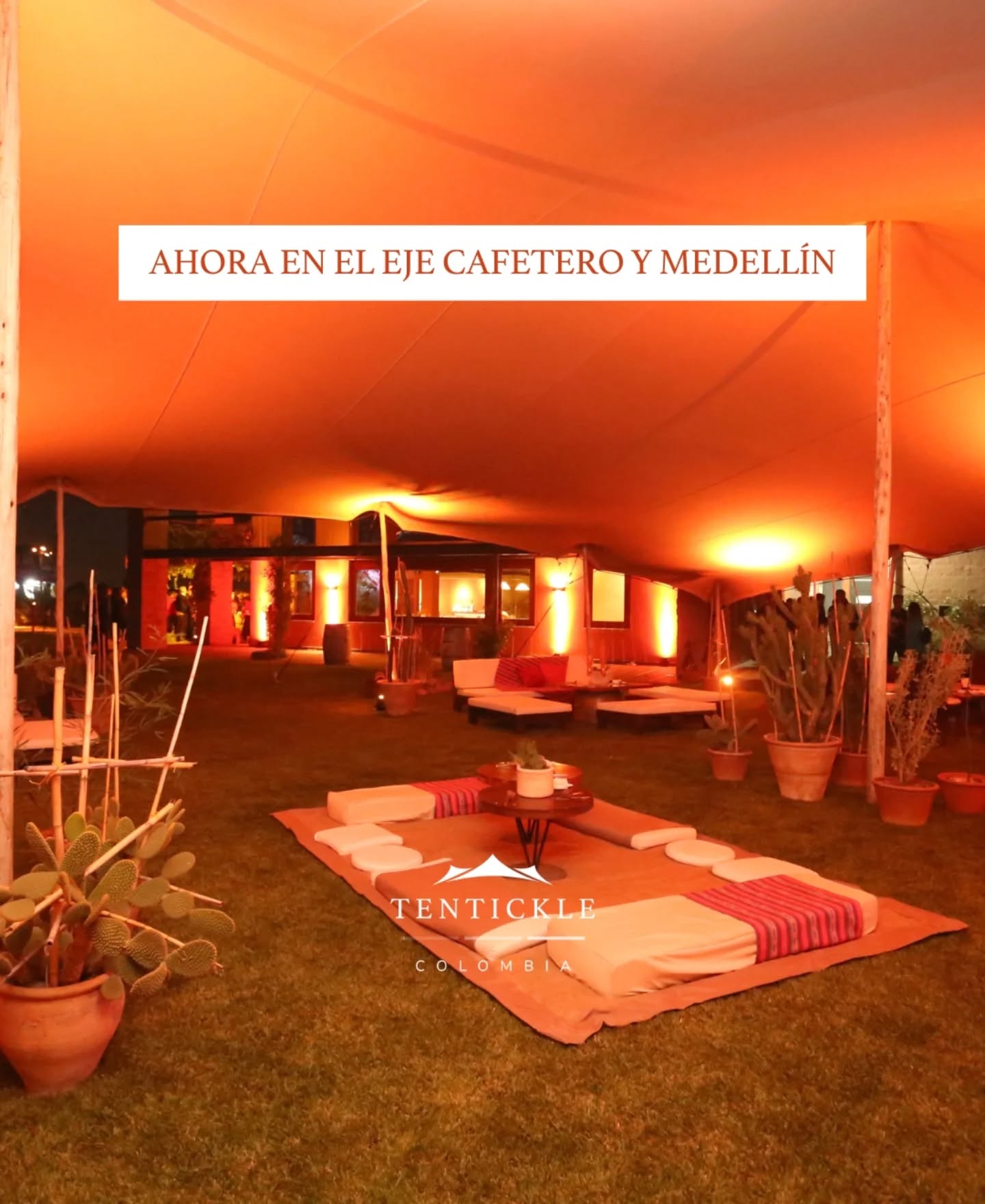 Tentickle amplía su presencia en Colombia para acompañar eventos de gran formato con carpas beduinas de alta calidad, diseño adaptable y respaldo operativo 💪🤍
Una solución confiable para agencias y productores que buscan diferenciar sus eventos sin asumir riesgos, en cualquier tipo de espacio y clima 🌧☀️
✨️ Comienza hoy a organizar tu próximo evento con Tentickle ✨️