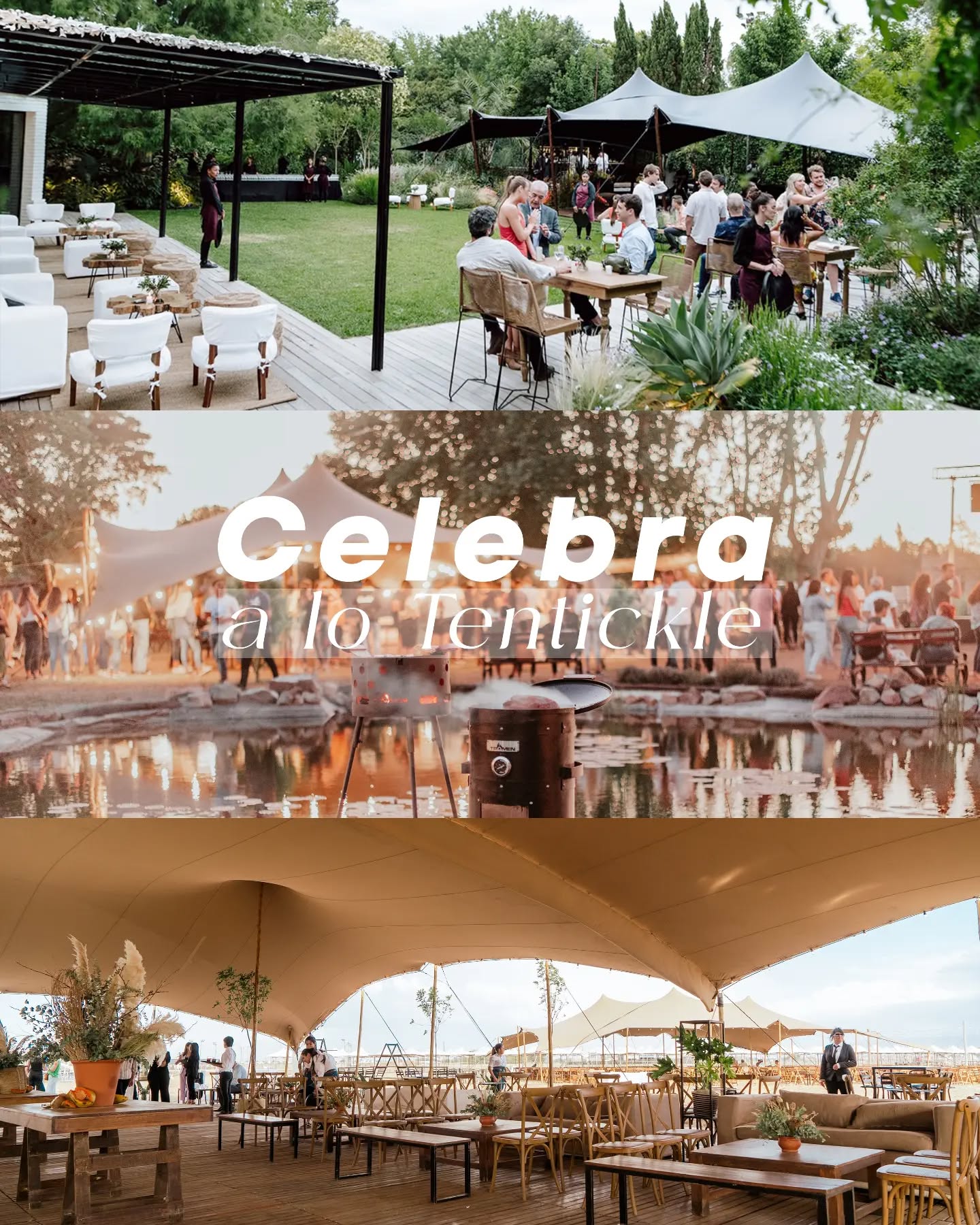 No importa como, lo importante es celebrar. Pero
¿y si celebras a lo Tentickle? No sólo organiza un evento corporativo, crea una experiencia inolvidable.
Con todo el glamour, la elegancia y la comodidad que nuestras carpas beduinas pueden ofrecerte.
Una propuesta vanguardista para marcas que busquen salirse de lo ordinario.
¿Te atreves a dar el siguiente paso?
Escríbenos y cotiza con nosotros
#bogotá #tenticklecolombia #evento #tentickle